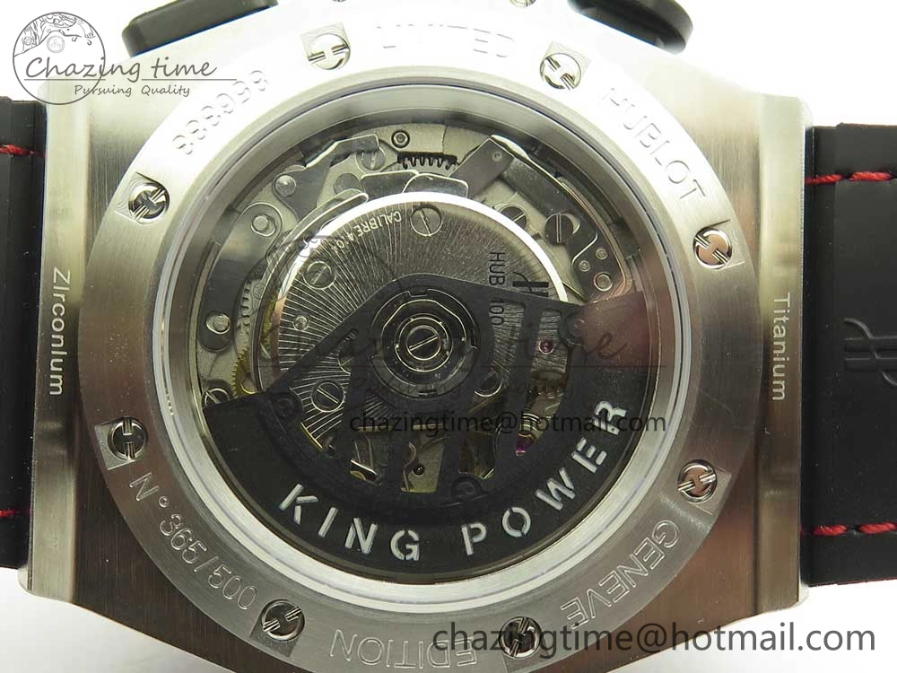 Unisex Big Bang King Power F1 SS Ceramic V6F 1:1 Best Edition Black Dial on Black Gummy Strap HUB 6856