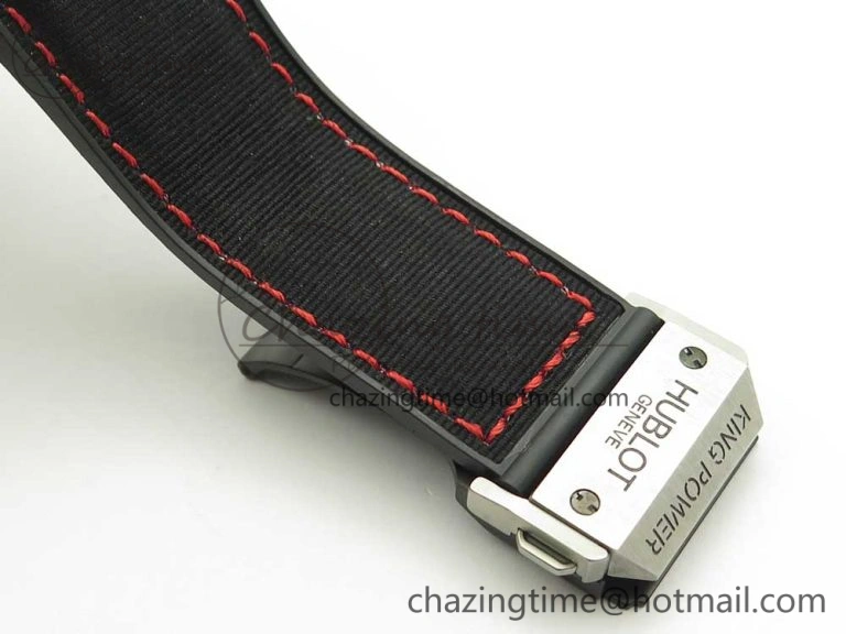 Unisex Big Bang King Power F1 SS Ceramic V6F 1:1 Best Edition Black Dial on Black Gummy Strap HUB 6856