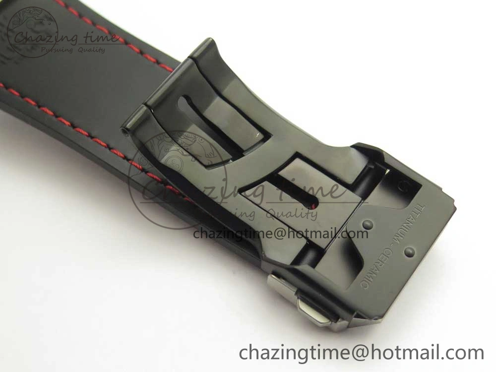 Unisex Big Bang King Power F1 SS Ceramic V6F 1:1 Best Edition Black Dial on Black Gummy Strap HUB 6856