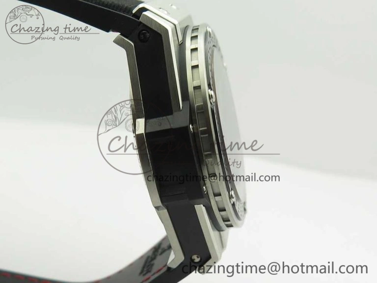 Unisex Big Bang King Power F1 SS Ceramic V6F 1:1 Best Edition Black Dial on Black Gummy Strap HUB 6856