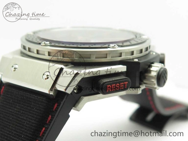 Unisex Big Bang King Power F1 SS Ceramic V6F 1:1 Best Edition Black Dial on Black Gummy Strap HUB 6856