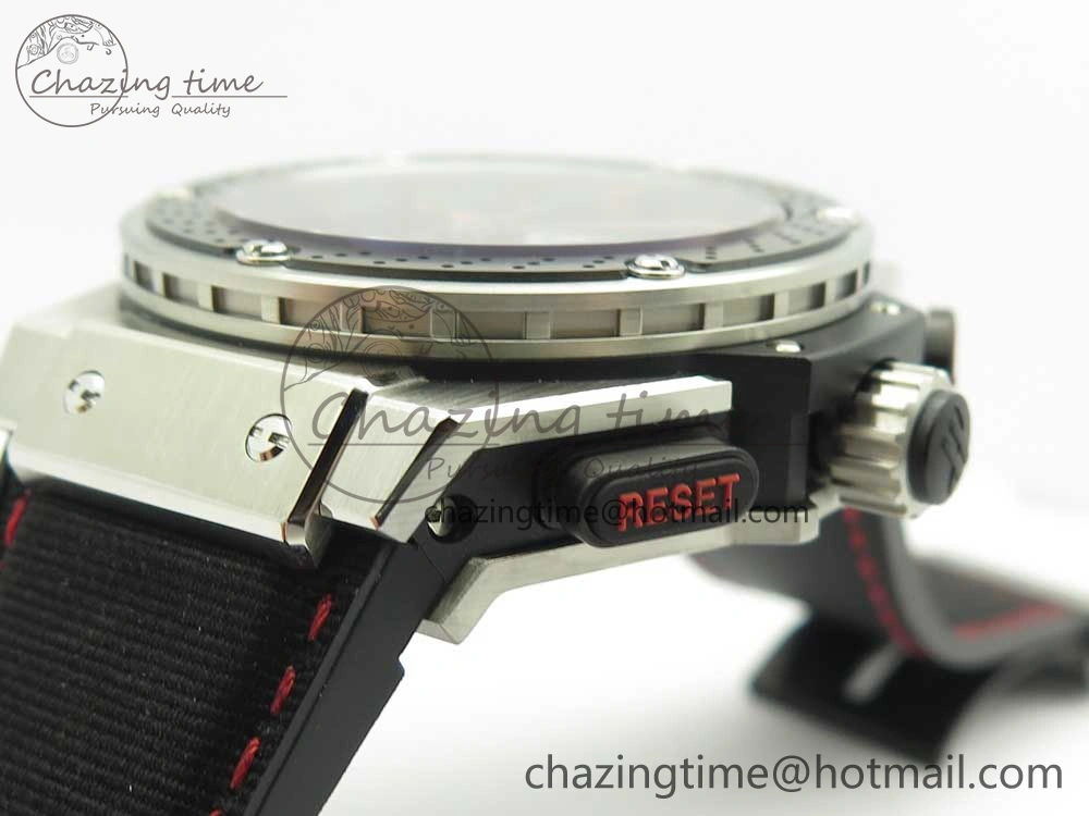 Unisex Big Bang King Power F1 SS Ceramic V6F 1:1 Best Edition Black Dial on Black Gummy Strap HUB 6856