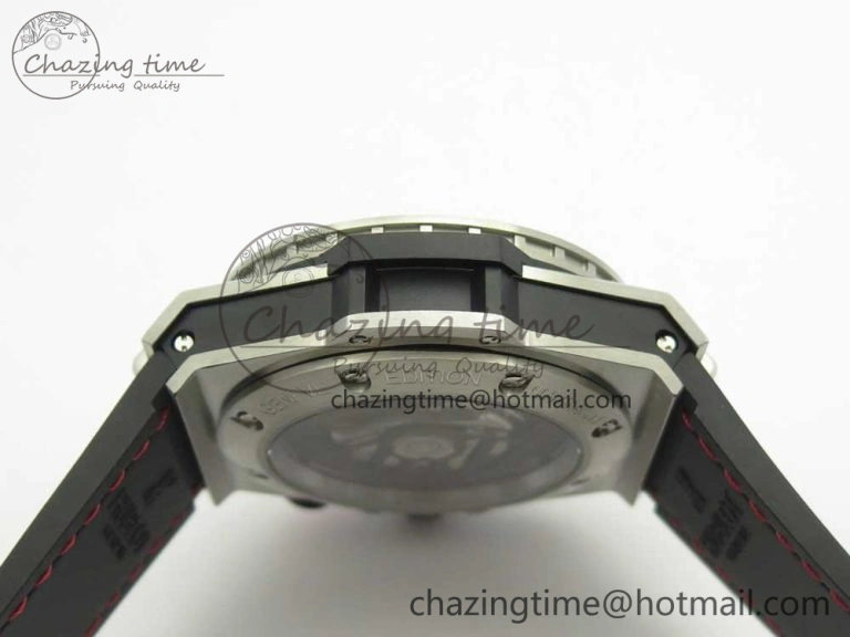 Unisex Big Bang King Power F1 SS Ceramic V6F 1:1 Best Edition Black Dial on Black Gummy Strap HUB 6856
