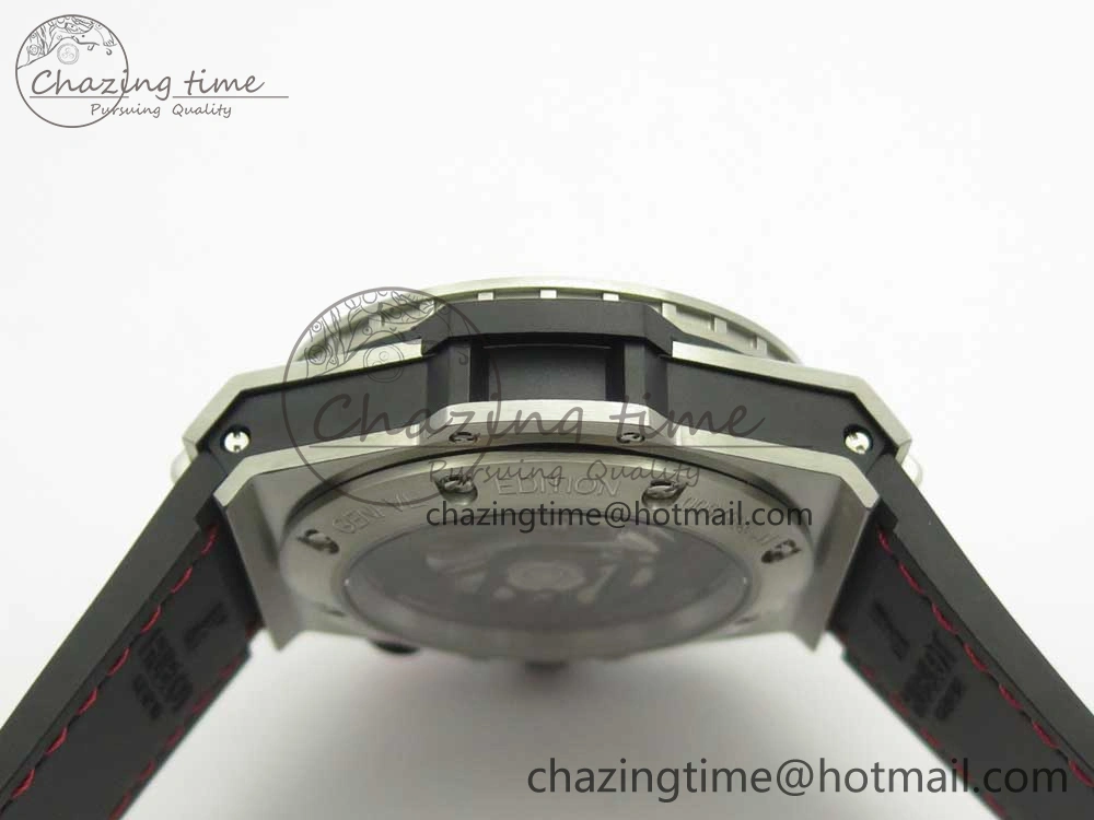 Unisex Big Bang King Power F1 SS Ceramic V6F 1:1 Best Edition Black Dial on Black Gummy Strap HUB 6856