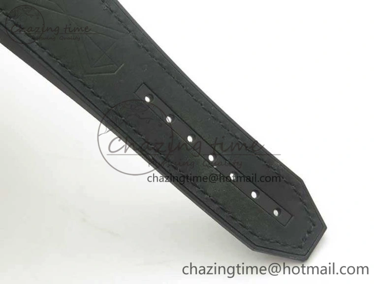 QuickDry Big Bang Sang Bleu DLC TMF 1:1 Best Edition Skeletonal Dial On Gummy Strap Asian HB 6900