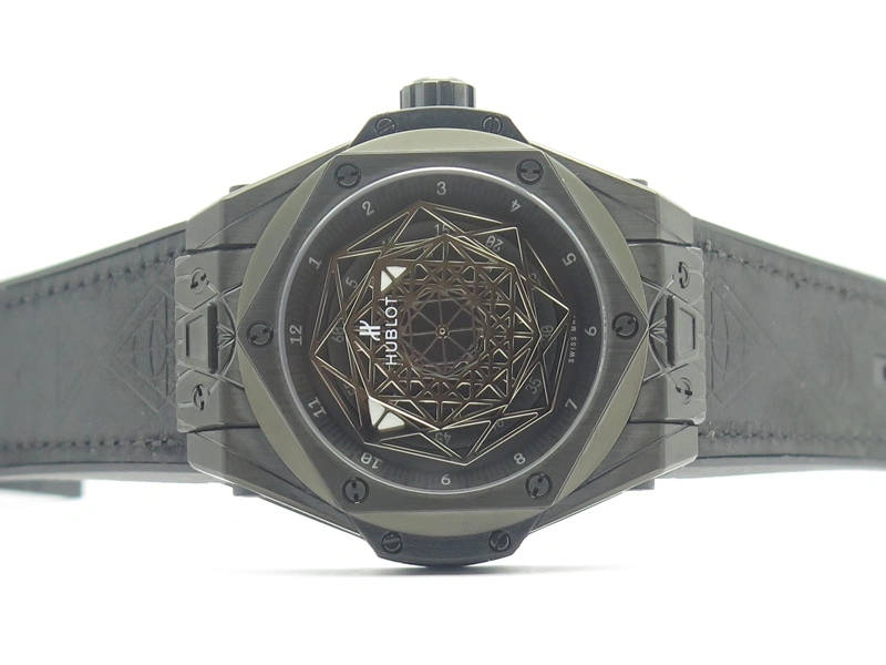 QuickDry Big Bang Sang Bleu DLC TMF 1:1 Best Edition Skeletonal Dial On Gummy Strap Asian HB 6900