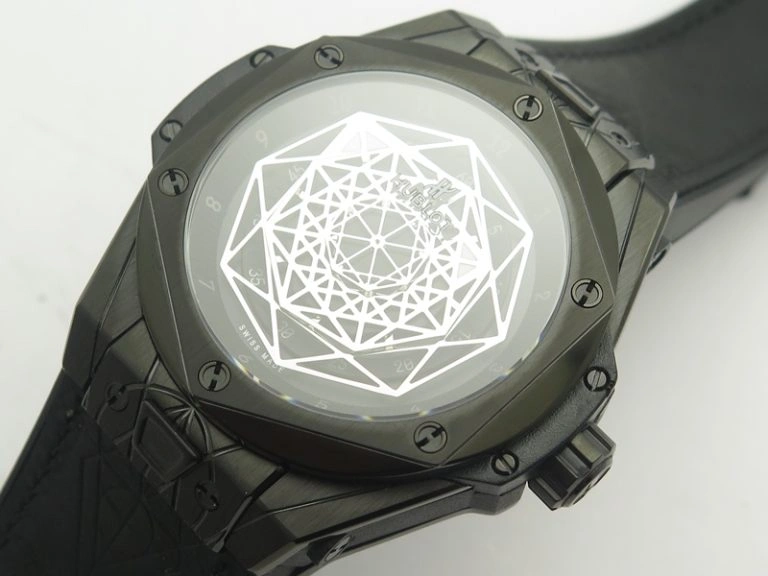QuickDry Big Bang Sang Bleu DLC TMF 1:1 Best Edition Skeletonal Dial On Gummy Strap Asian HB 6900