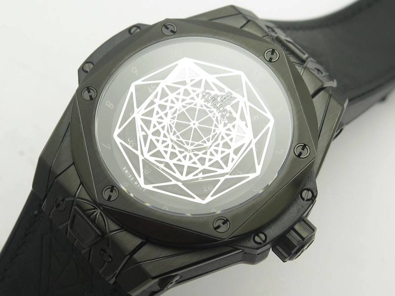 QuickDry Big Bang Sang Bleu DLC TMF 1:1 Best Edition Skeletonal Dial On Gummy Strap Asian HB 6900