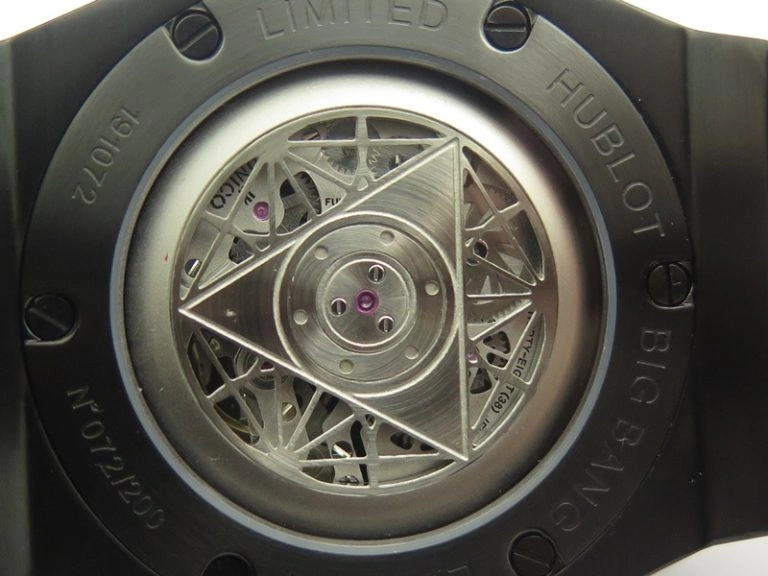 QuickDry Big Bang Sang Bleu DLC TMF 1:1 Best Edition Skeletonal Dial On Gummy Strap Asian HB 6900