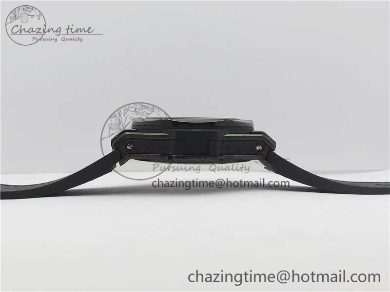 SmartChoice Big Bang Sang Bleu DLC Ti WWF 1:1 Best Edition Black Skeletonal Dial On Black Gummy Strap Asian HB 6835