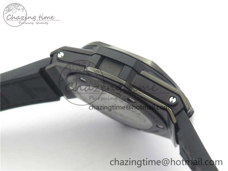 SmartChoice Big Bang Sang Bleu DLC Ti WWF 1:1 Best Edition Black Skeletonal Dial On Black Gummy Strap Asian HB 6835