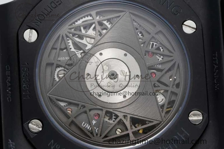 Big Bang Sang Bleu II Black Ceramic ZF Best Edition on Black Rubber Strap A Upgraded 6769