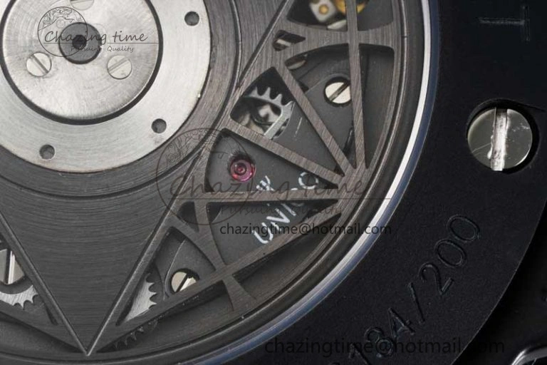 Big Bang Sang Bleu II Black Ceramic ZF Best Edition on Black Rubber Strap A Upgraded 6769