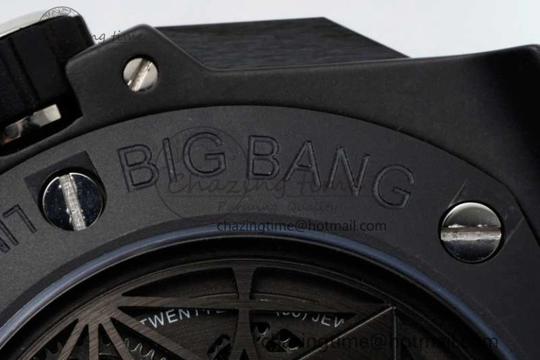 Big Bang Sang Bleu II Black Ceramic ZF Best Edition on Black Rubber Strap A Upgraded 6769