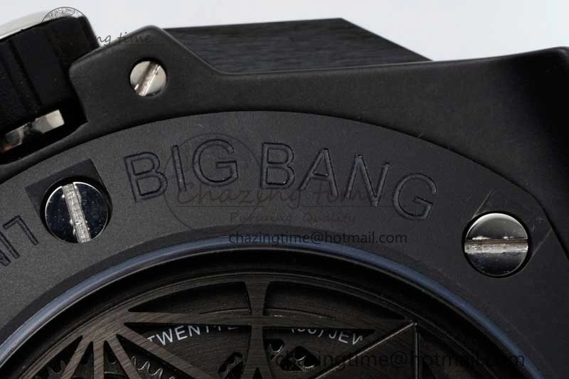 Big Bang Sang Bleu II Black Ceramic ZF Best Edition on Black Rubber Strap A Upgraded 6769