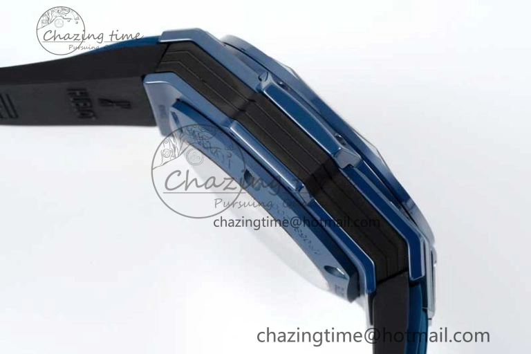 Timeless Big Bang Sang Bleu II Blue Ceramic RSF Best Edition on Blue Rubber Strap A 6762