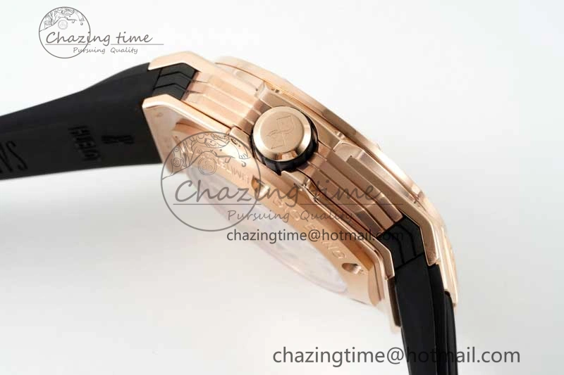 Affordable Big Bang Sang Bleu II Chrono RG BBF Best Edition Black Dial on Black Gummy Strap A 6754