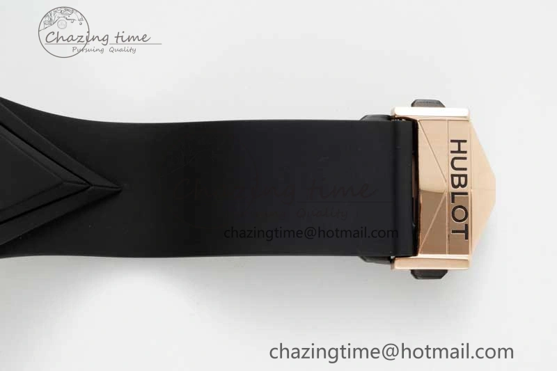 Affordable Big Bang Sang Bleu II Chrono RG BBF Best Edition Black Dial on Black Gummy Strap A 6754
