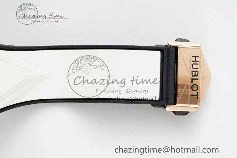 GoodFit Big Bang Sang Bleu II Chrono RG BBF Best Edition White Dial on White Gummy Strap A 6755