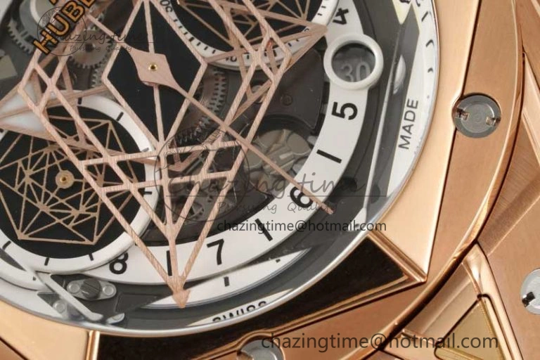 GoodFit Big Bang Sang Bleu II Chrono RG BBF Best Edition White Dial on White Gummy Strap A 6755