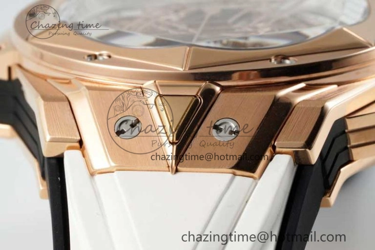 GoodFit Big Bang Sang Bleu II Chrono RG BBF Best Edition White Dial on White Gummy Strap A 6755