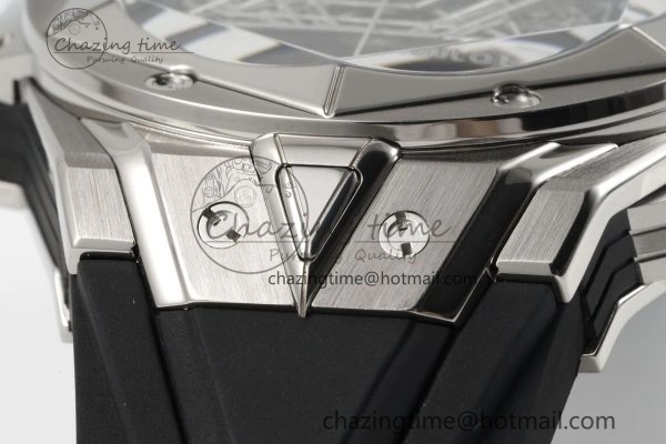 Youthful Big Bang Sang Bleu II Chrono SS BBF Best Edition Black Dial on Black Gummy Strap A 6749