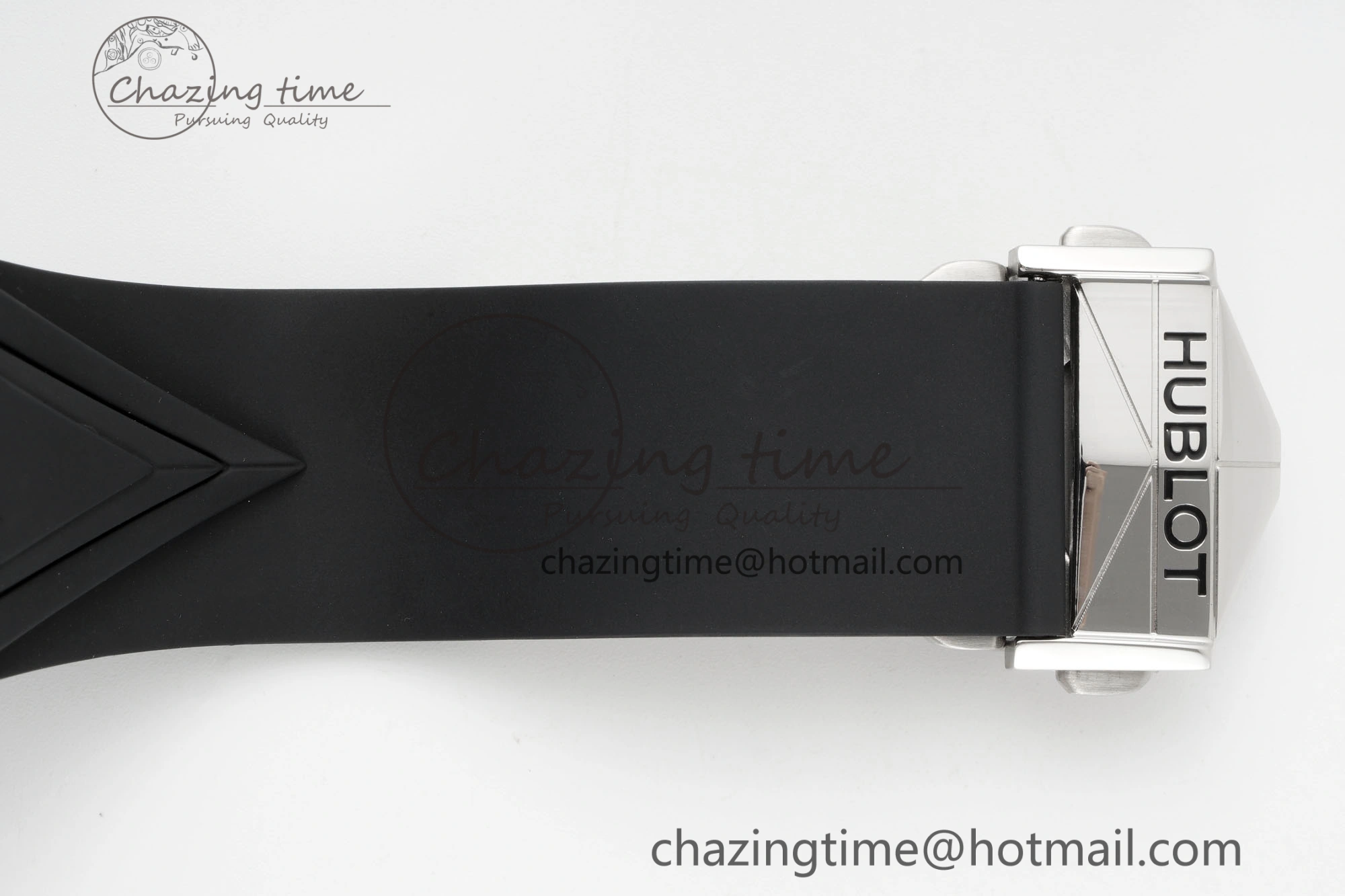 Youthful Big Bang Sang Bleu II Chrono SS BBF Best Edition Black Dial on Black Gummy Strap A 6749