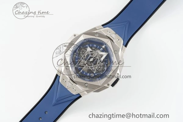 Premium Big Bang Sang Bleu II Chrono SS BBF Best Edition Blue Dial on Blue Gummy Strap A 6752