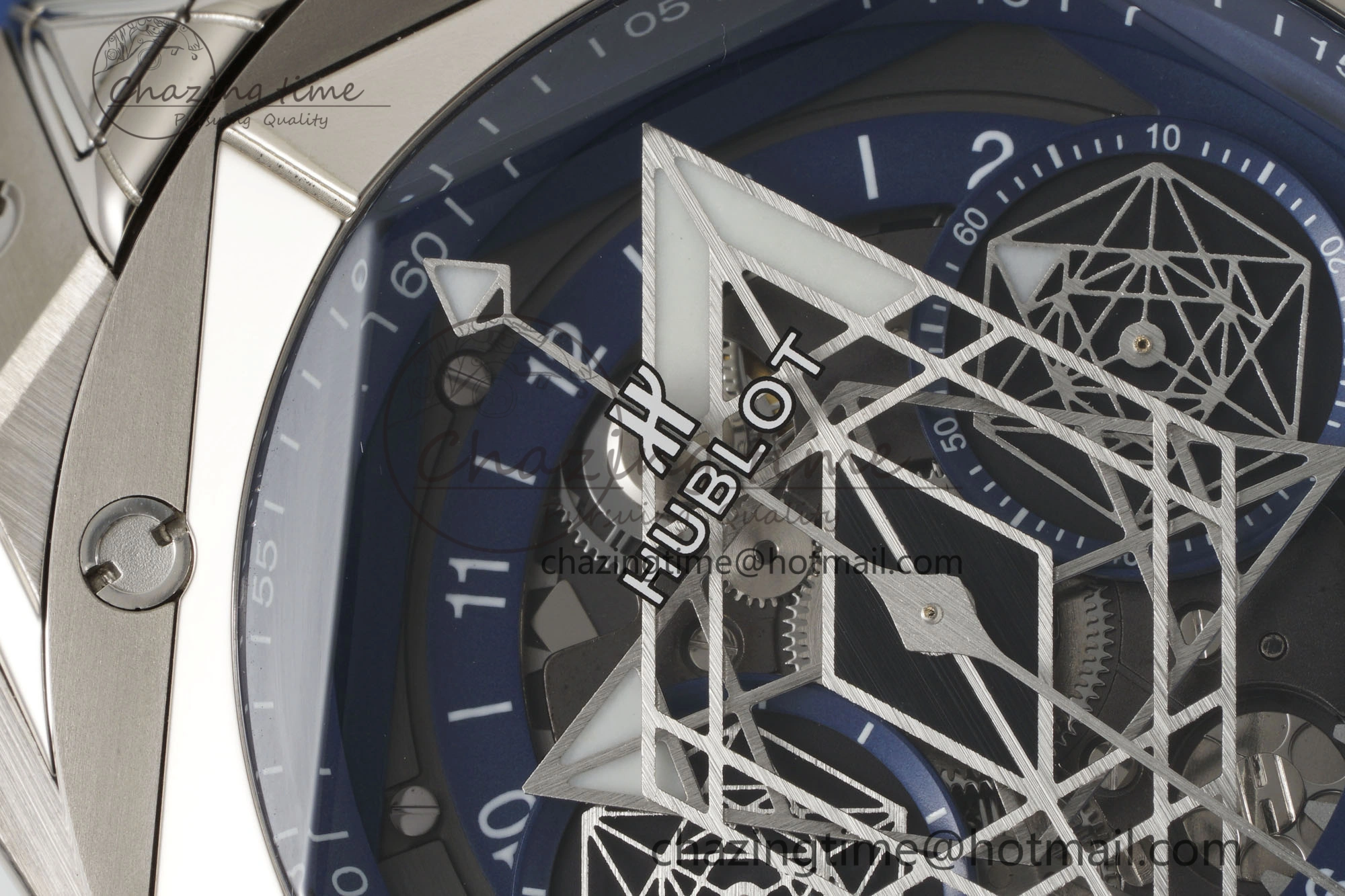 Premium Big Bang Sang Bleu II Chrono SS BBF Best Edition Blue Dial on Blue Gummy Strap A 6752