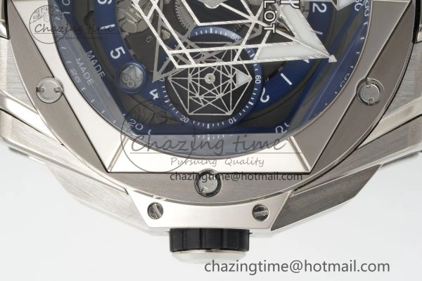 Premium Big Bang Sang Bleu II Chrono SS BBF Best Edition Blue Dial on Blue Gummy Strap A 6752