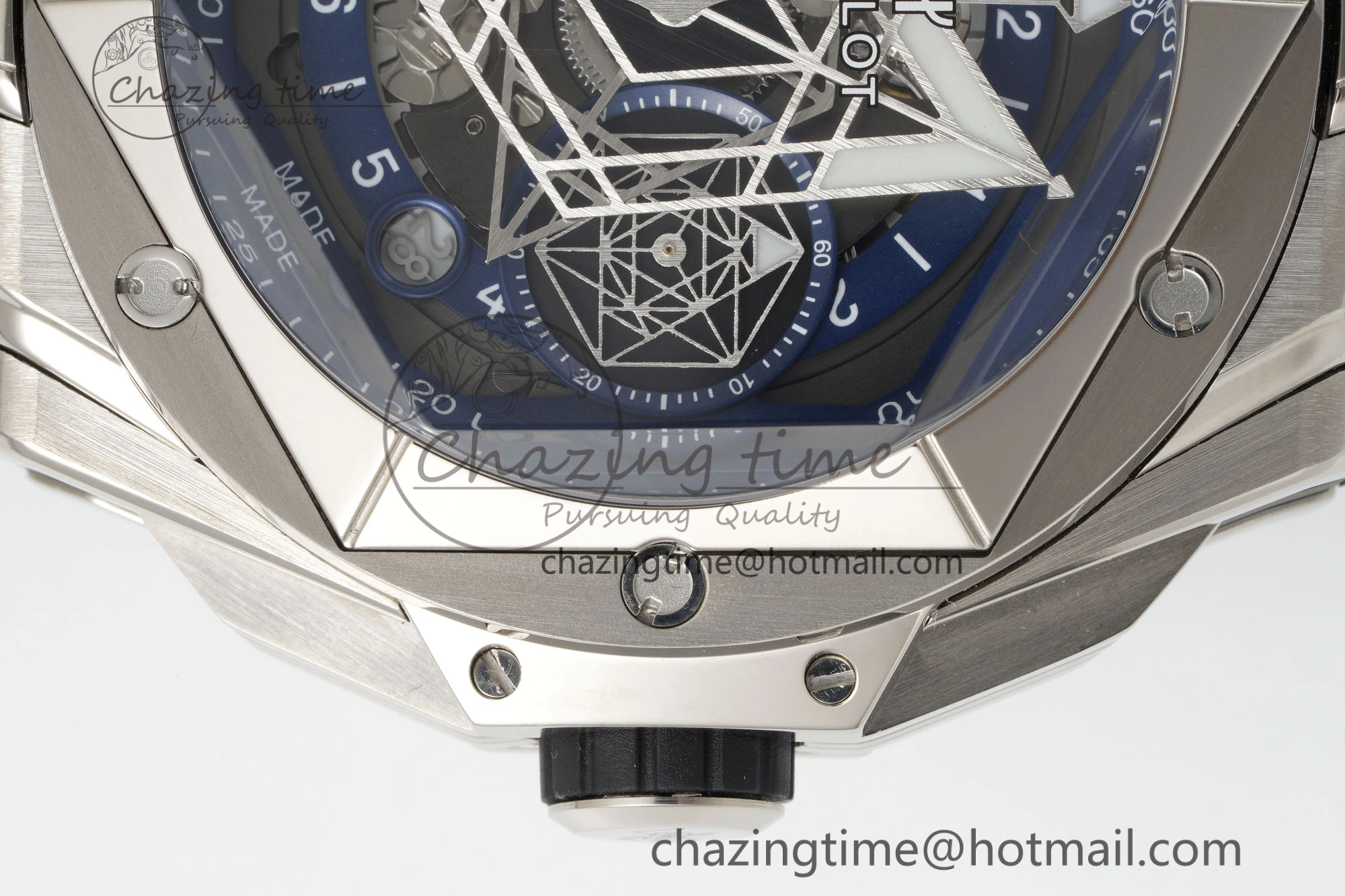 Premium Big Bang Sang Bleu II Chrono SS BBF Best Edition Blue Dial on Blue Gummy Strap A 6752