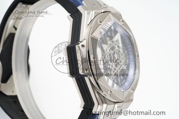 Premium Big Bang Sang Bleu II Chrono SS BBF Best Edition Blue Dial on Blue Gummy Strap A 6752