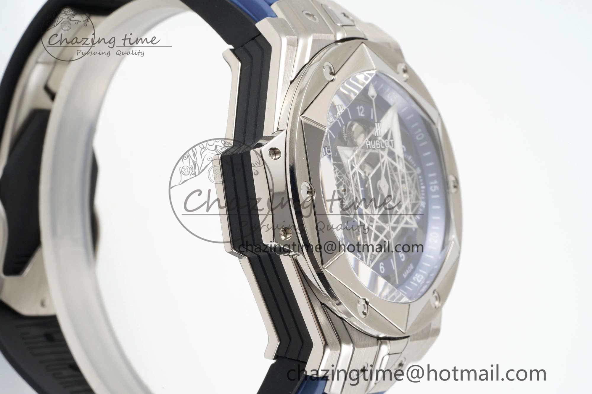 Premium Big Bang Sang Bleu II Chrono SS BBF Best Edition Blue Dial on Blue Gummy Strap A 6752
