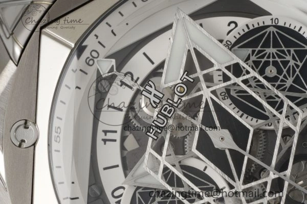 GoodFit Big Bang Sang Bleu II Chrono SS BBF Best Edition White Dial on White Gummy Strap A 6750