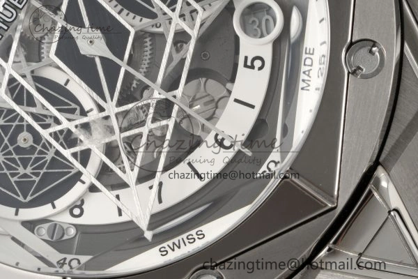 GoodFit Big Bang Sang Bleu II Chrono SS BBF Best Edition White Dial on White Gummy Strap A 6750