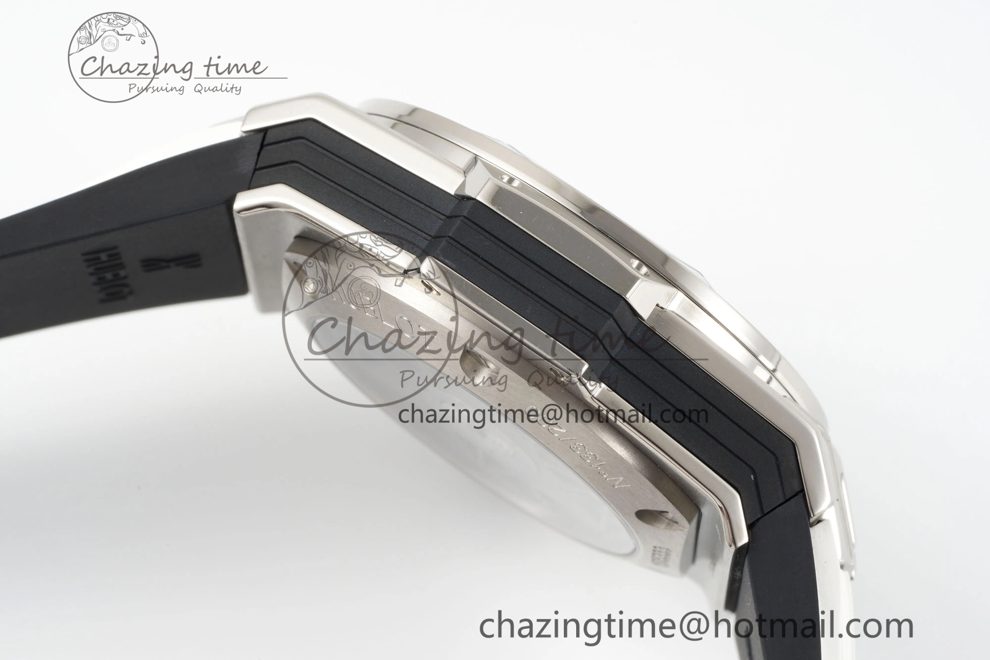 GoodFit Big Bang Sang Bleu II Chrono SS BBF Best Edition White Dial on White Gummy Strap A 6750