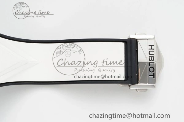 GoodFit Big Bang Sang Bleu II Chrono SS BBF Best Edition White Dial on White Gummy Strap A 6750