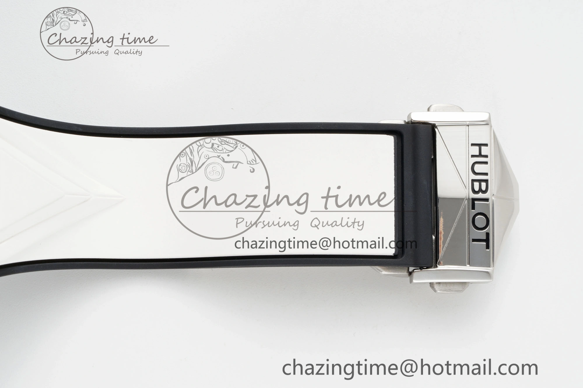 GoodFit Big Bang Sang Bleu II Chrono SS BBF Best Edition White Dial on White Gummy Strap A 6750
