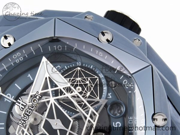 Big Bang Sang Bleu II Gray Ceramic BBF Best Edition on Gray Rubber Strap A Original 6729