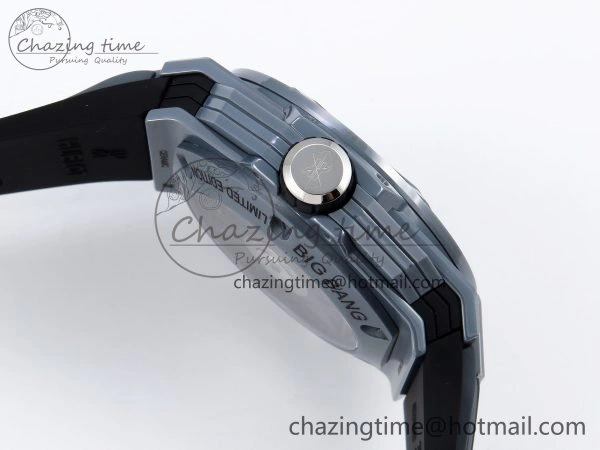 Big Bang Sang Bleu II Gray Ceramic BBF Best Edition on Gray Rubber Strap A Original 6729