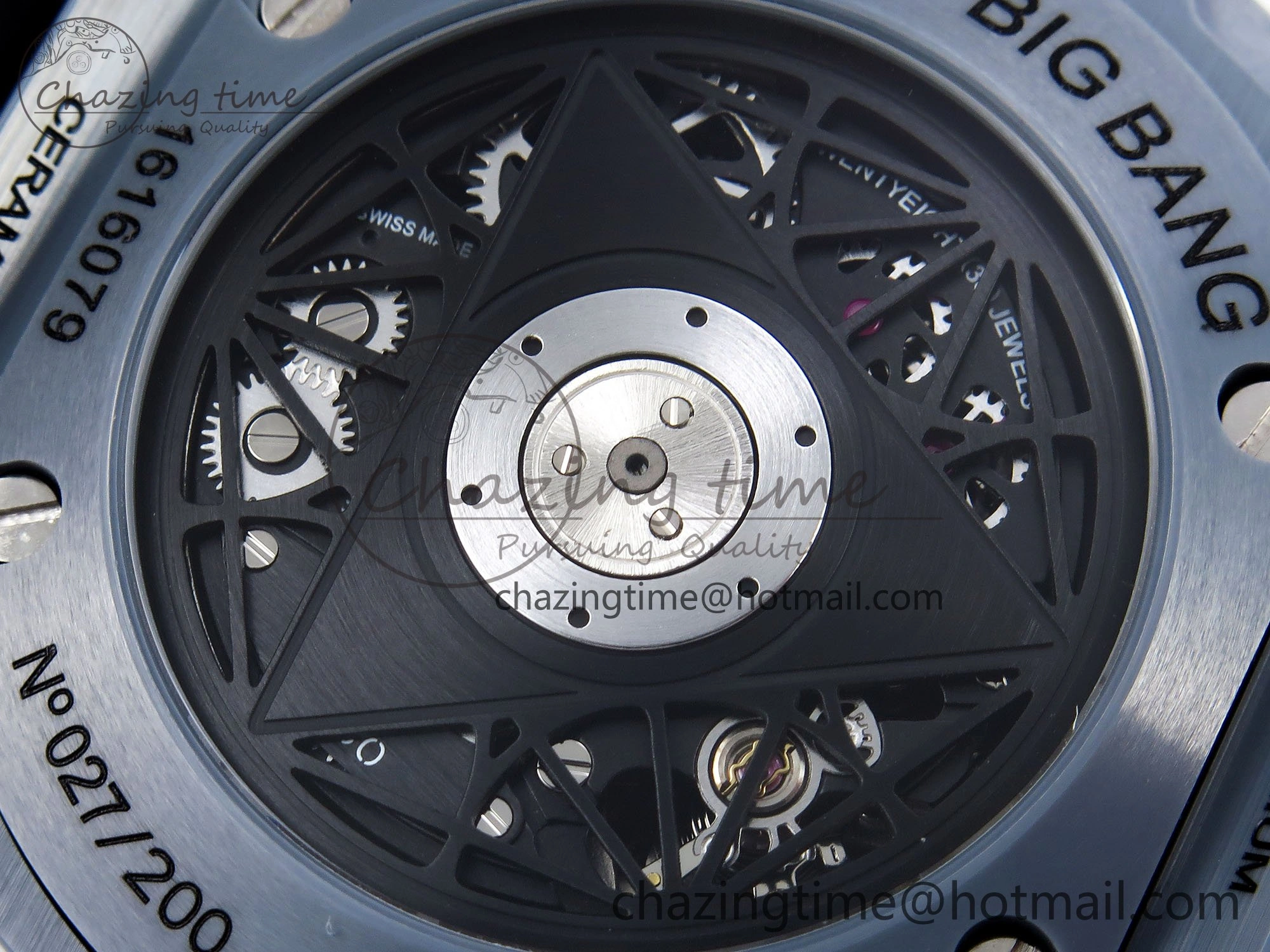 Big Bang Sang Bleu II Gray Ceramic BBF Best Edition on Gray Rubber Strap A Original 6729