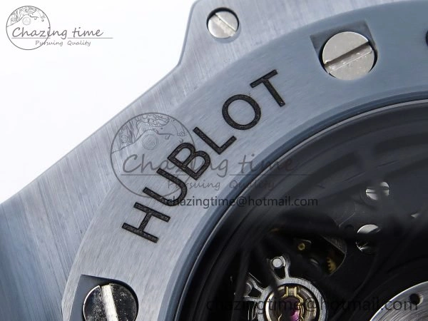 Big Bang Sang Bleu II Gray Ceramic BBF Best Edition on Gray Rubber Strap A Original 6729