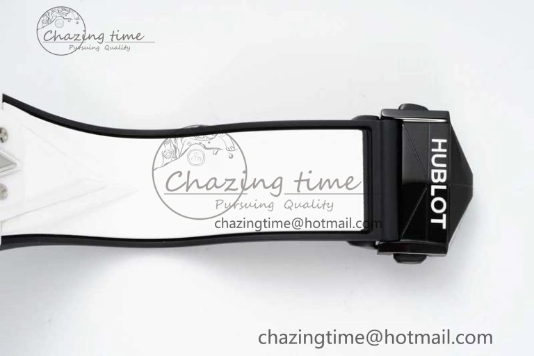 Stretchable Big Bang Sang Bleu II White Ceramic RSF Best Edition on White Rubber Strap A 6763