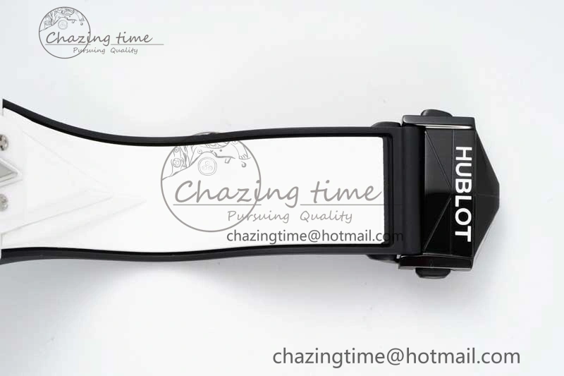 Stretchable Big Bang Sang Bleu II White Ceramic RSF Best Edition on White Rubber Strap A 6763