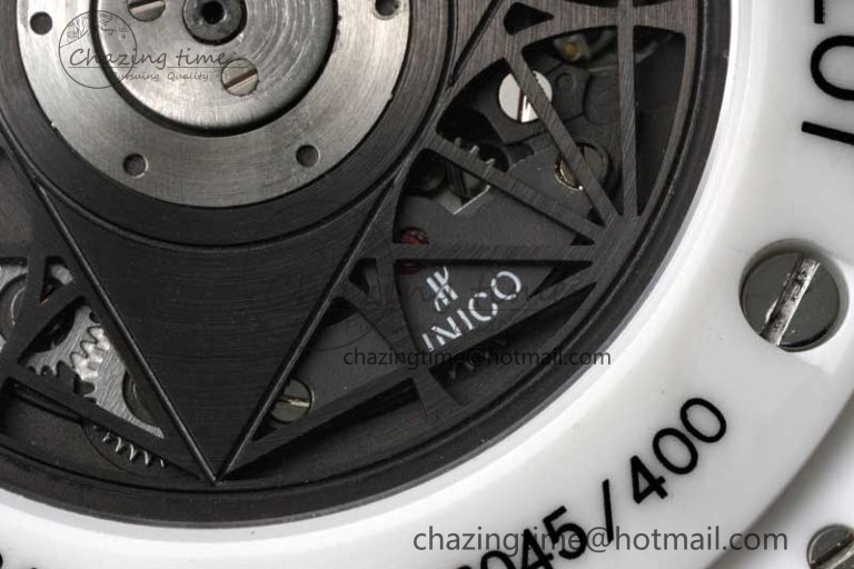 Fashionable Big Bang Sang Bleu II White Ceramic ZF Best Edition on White Rubber Strap A 6768