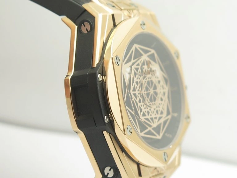 Big Bang Sang Bleu RG TMF 1:1 Best Edition Skeletonal Dial On Gummy Strap Asian HB Fashionable 6898