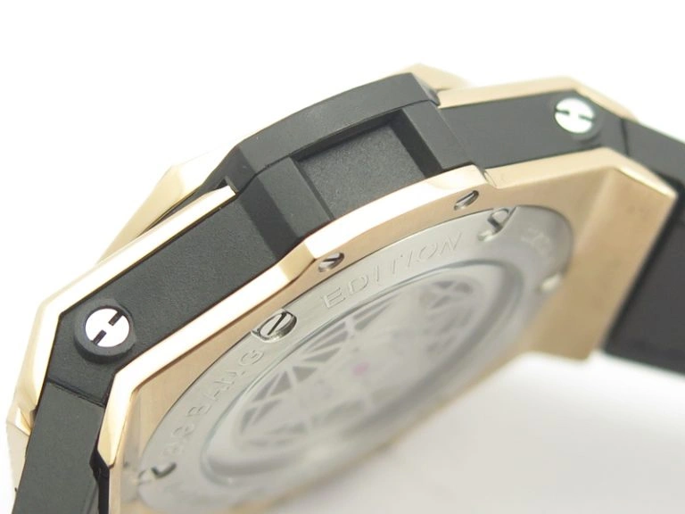Big Bang Sang Bleu RG TMF 1:1 Best Edition Skeletonal Dial On Gummy Strap Asian HB Fashionable 6898