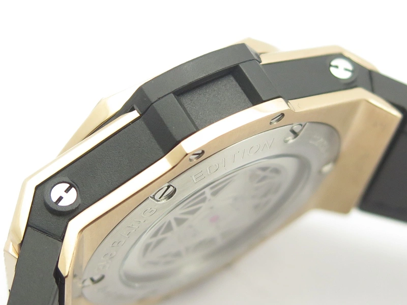 Big Bang Sang Bleu RG TMF 1:1 Best Edition Skeletonal Dial On Gummy Strap Asian HB Fashionable 6898
