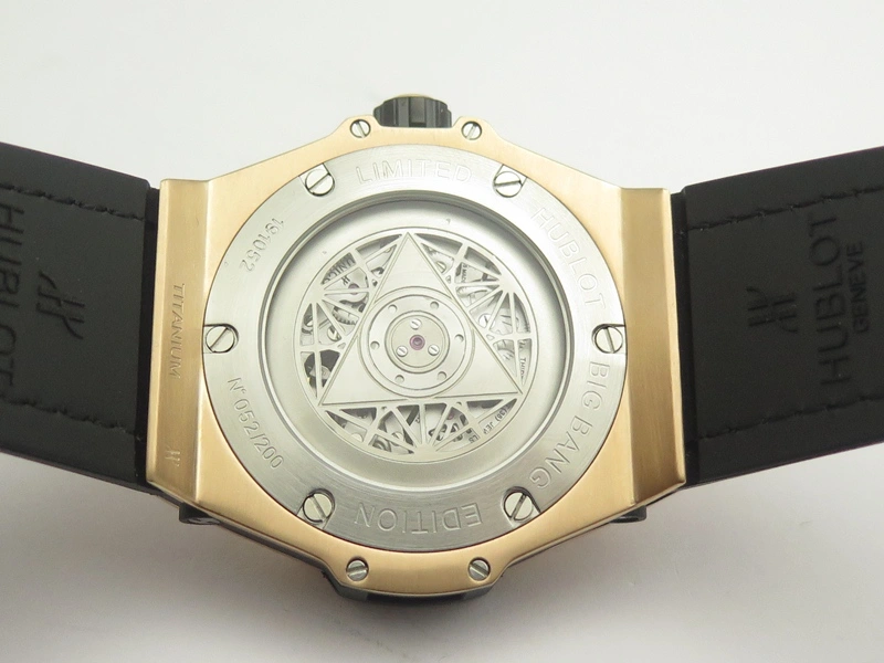Big Bang Sang Bleu RG TMF 1:1 Best Edition Skeletonal Dial On Gummy Strap Asian HB Fashionable 6898