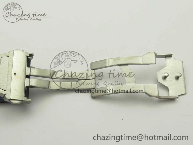 Casual Big Bang Sang Bleu SS TMF 1:1 Best Edition Blue Skeletonal Dial On Blue Gummy Strap Asian HB 6855